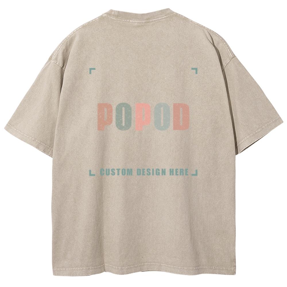 15 Colors Unisex Fit Vintage T-shirt Pure Cotton Round Neck Short-sleeved Tee Retro Style Super Soft Texture | 250g & 15-colour | PP0691