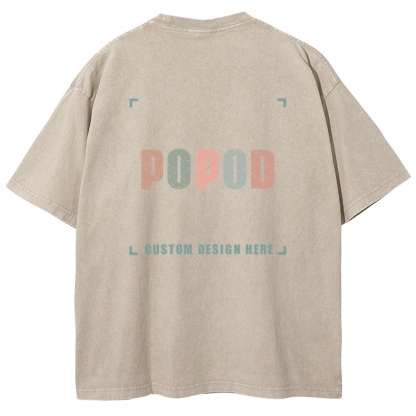 15 Colors Unisex Fit Vintage T-shirt Pure Cotton Round Neck Short-sleeved Tee Retro Style Super Soft Texture | 250g & 15-colour | PP0691
