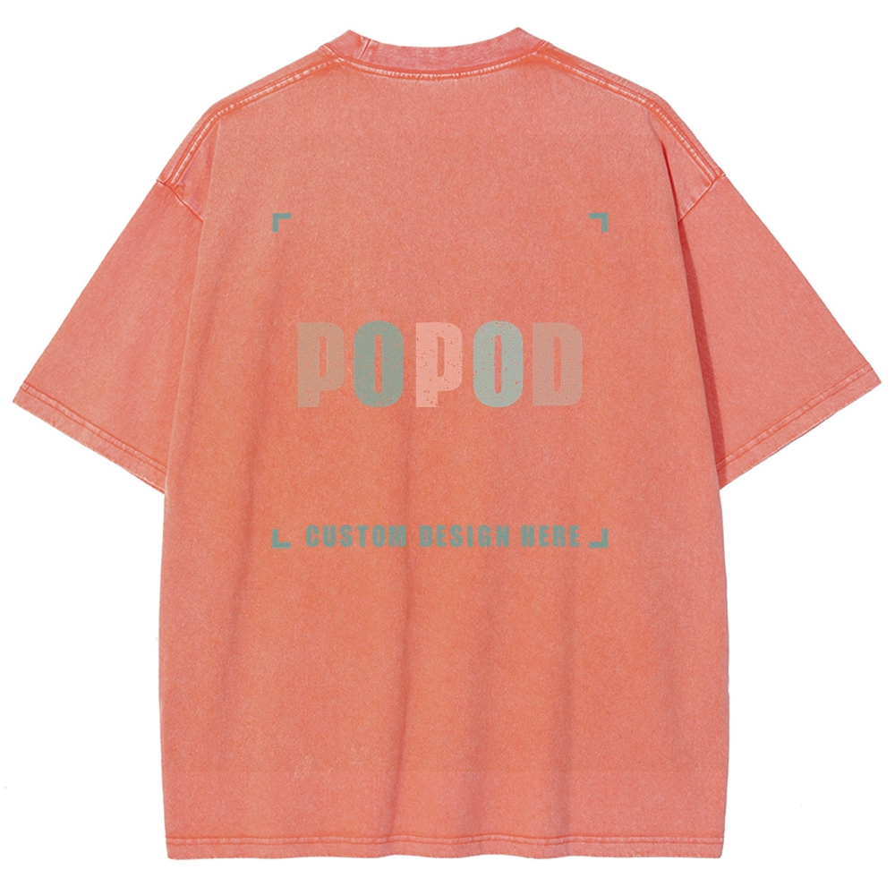 15 Colors Unisex Fit Vintage T-shirt Pure Cotton Round Neck Short-sleeved Tee Retro Style Super Soft Texture | 250g & 15-colour | PP0691
