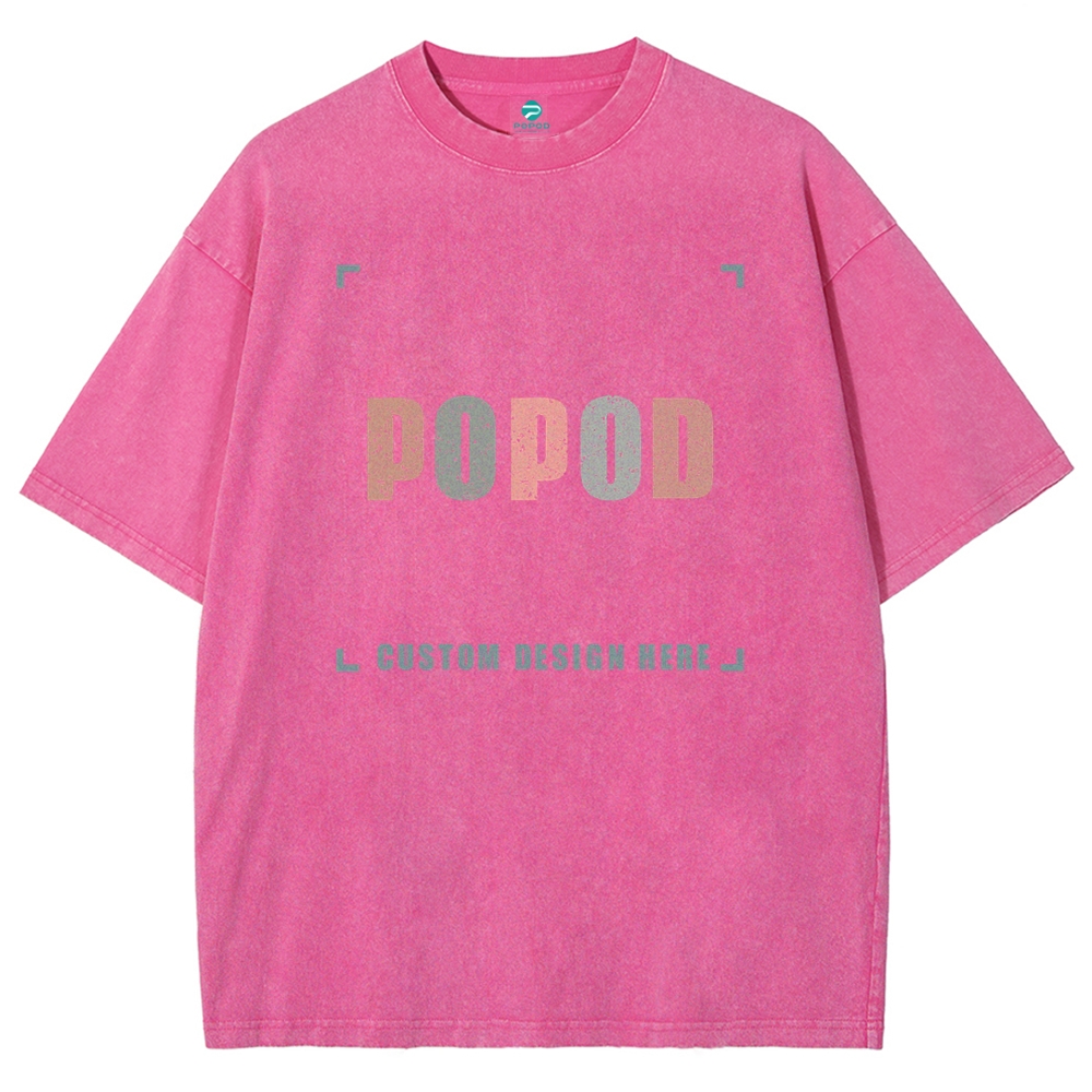 15 Colors Unisex Fit Vintage T-shirt Pure Cotton Round Neck Short-sleeved Tee Retro Style Super Soft Texture | 250g & 15-colour | PP0691