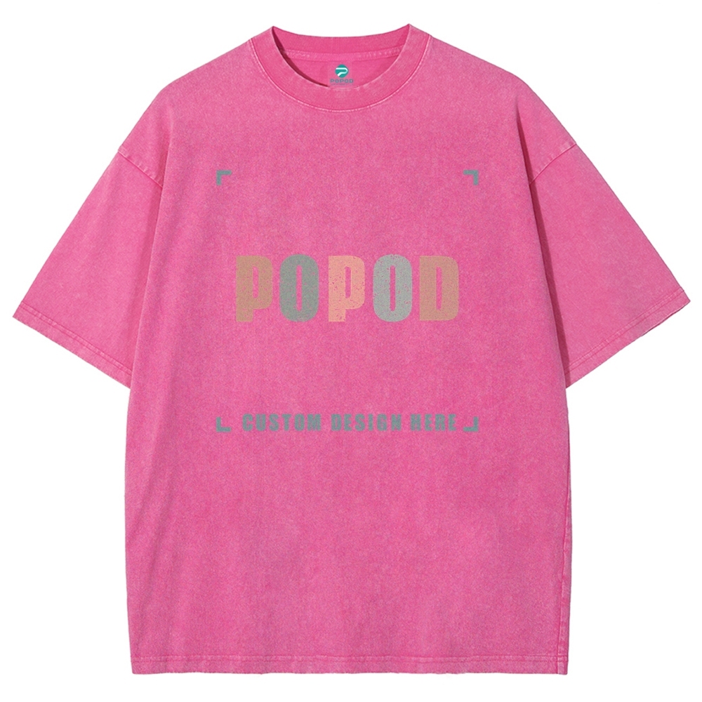 15 Colors Unisex Fit Vintage T-shirt Pure Cotton Round Neck Short-sleeved Tee Retro Style Super Soft Texture | 250g & 15-colour | PP0691