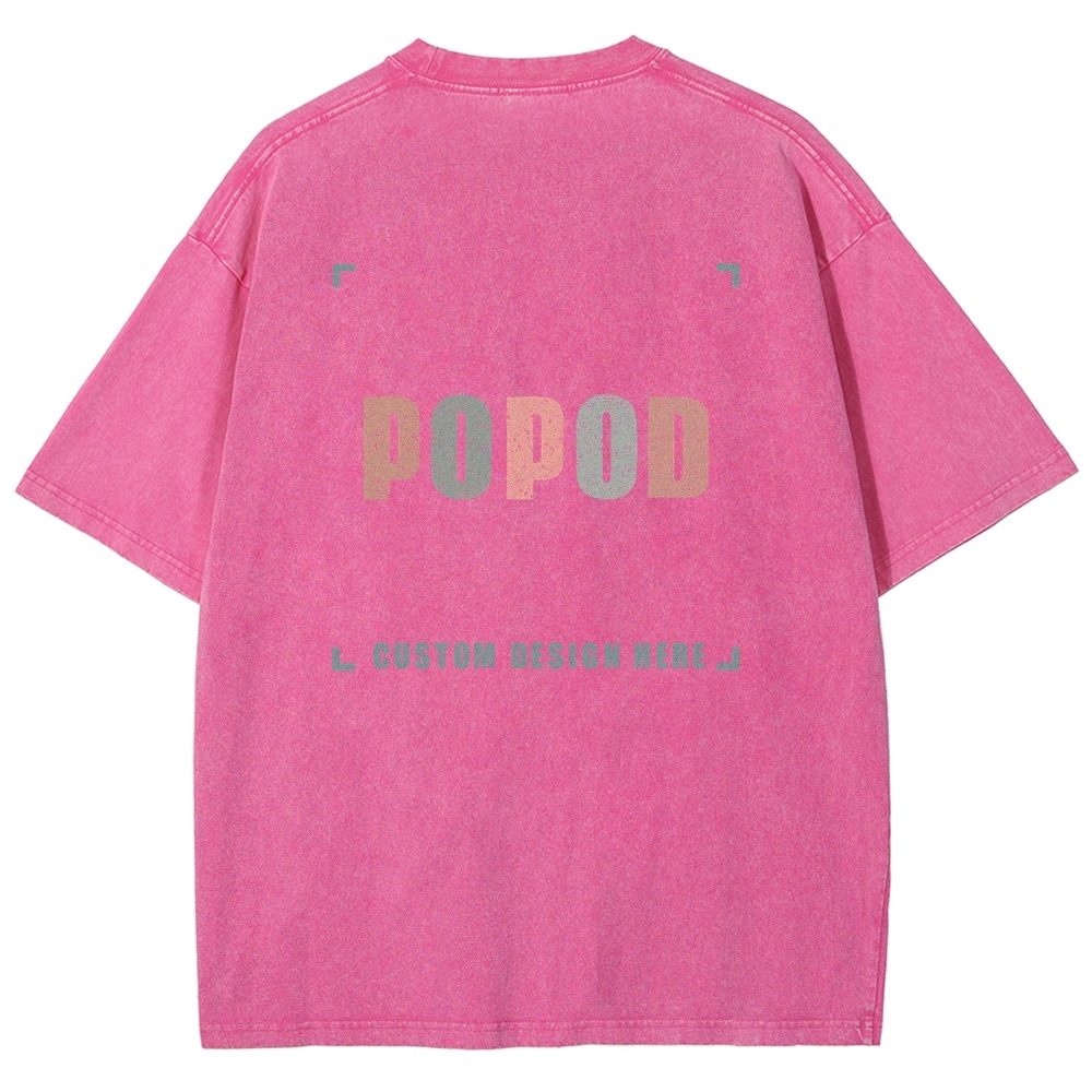 15 Colors Unisex Fit Vintage T-shirt Pure Cotton Round Neck Short-sleeved Tee Retro Style Super Soft Texture | 250g & 15-colour | PP0691