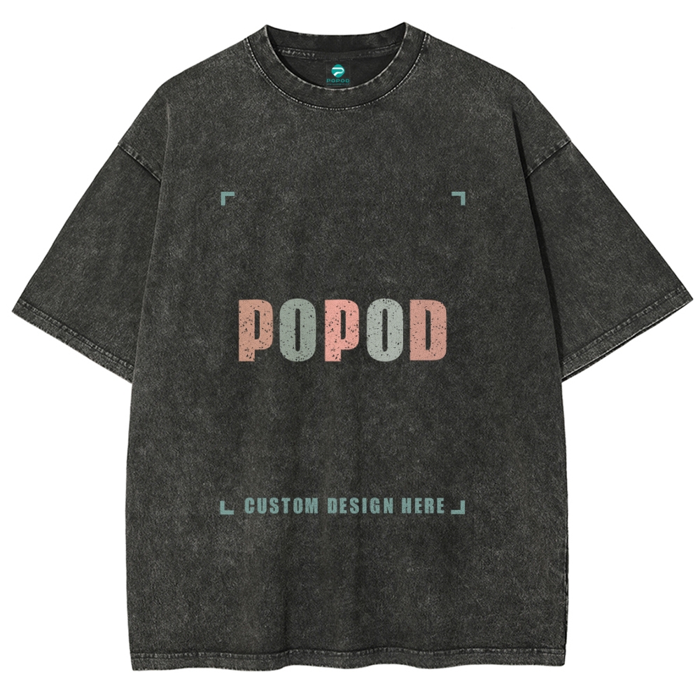 15 Colors Unisex Fit Vintage T-shirt Pure Cotton Round Neck Short-sleeved Tee Retro Style Super Soft Texture | 250g & 15-colour | PP0691