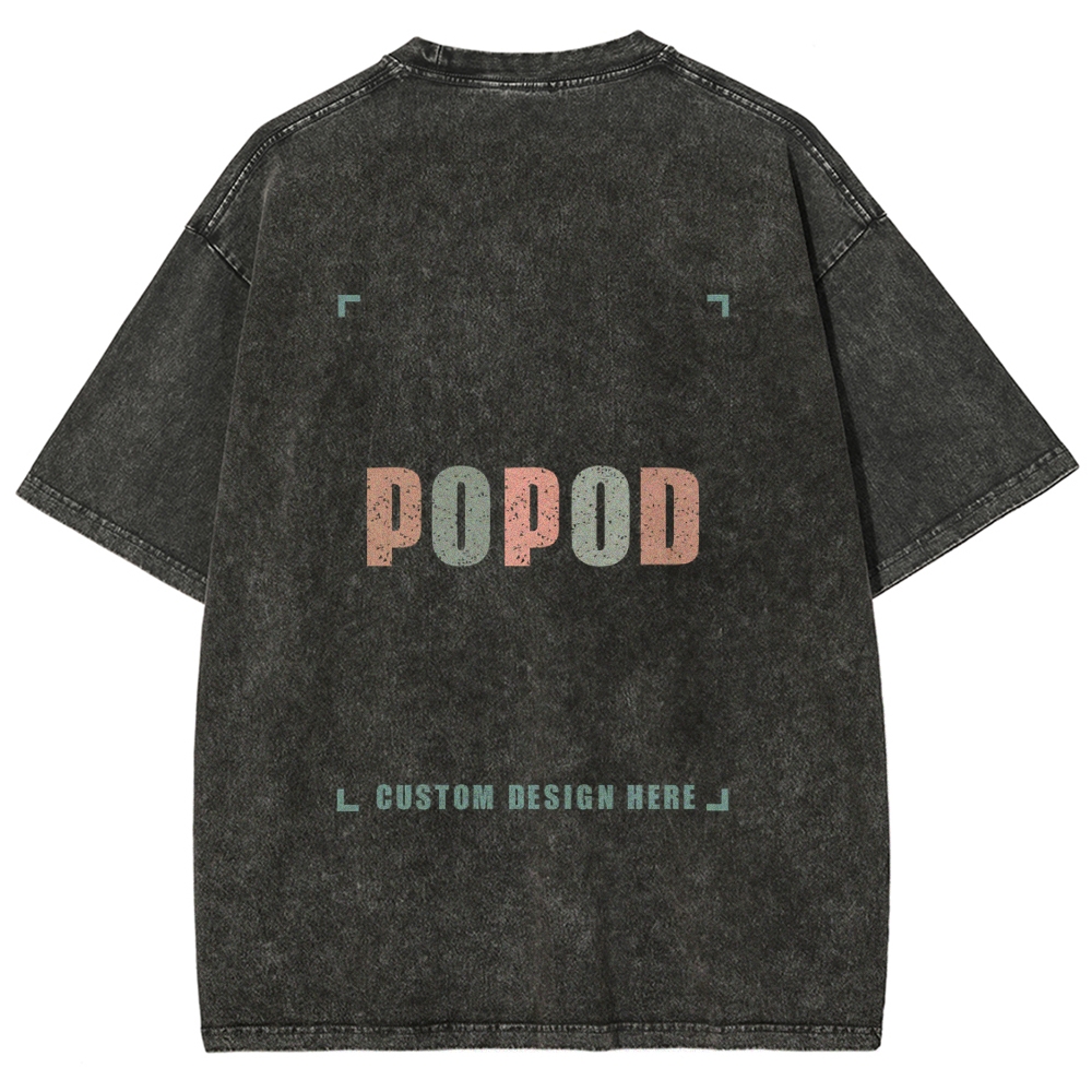 15 Colors Unisex Fit Vintage T-shirt Pure Cotton Round Neck Short-sleeved Tee Retro Style Super Soft Texture | 250g & 15-colour | PP0691