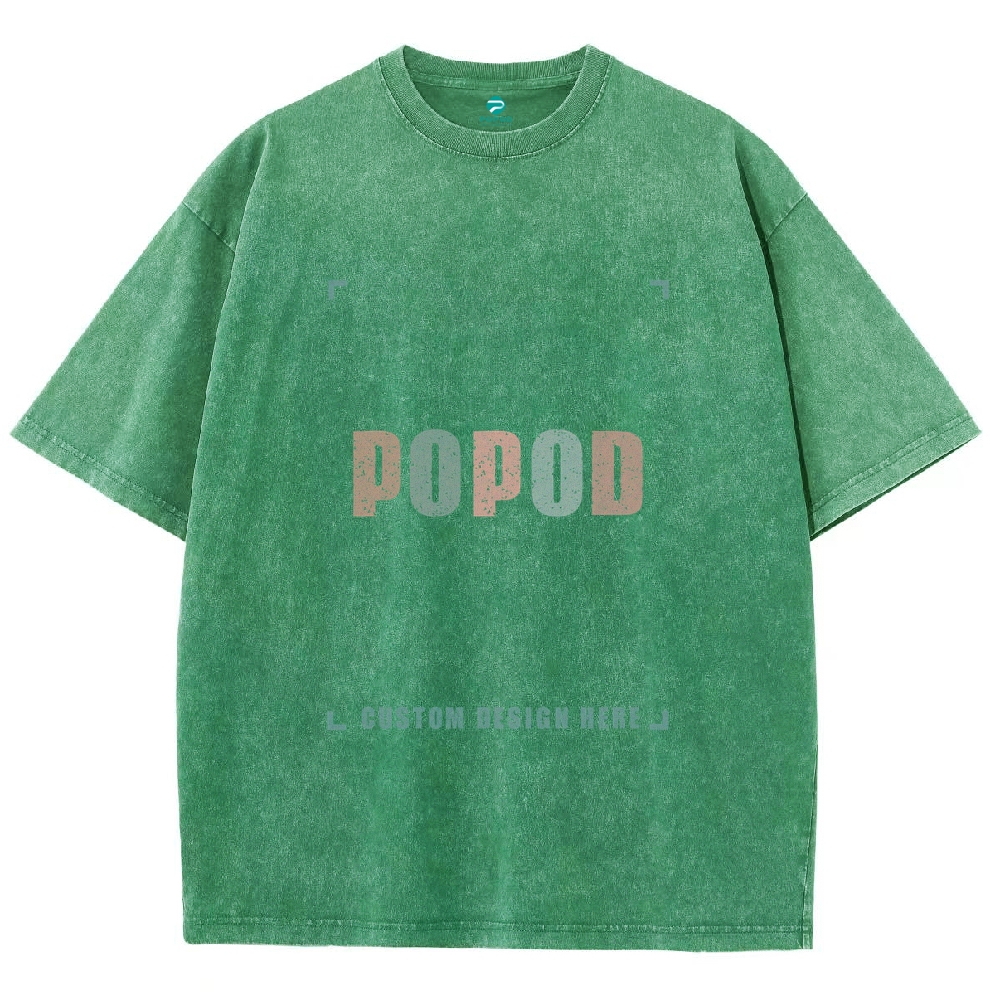 Unisex Vintage T-shirt Pure Cotton Round Neck Short-sleeved Tee PP0691