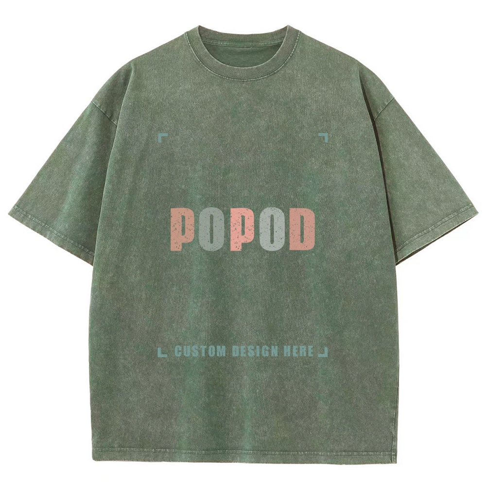 Unisex Vintage T-shirt Pure Cotton Round Neck Short-sleeved Tee PP0691