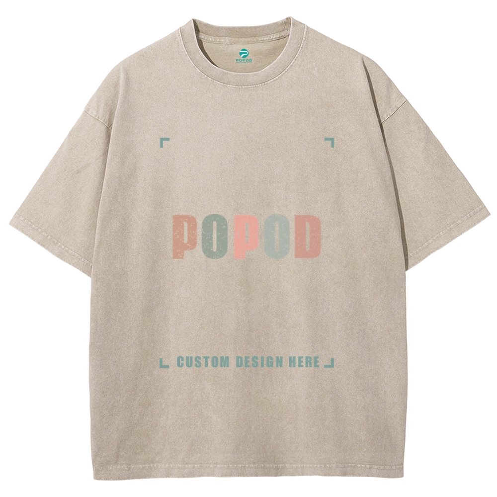 Unisex Vintage T-shirt Pure Cotton Round Neck Short-sleeved Tee PP0691