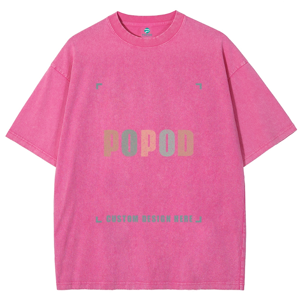 Unisex Vintage T-shirt Pure Cotton Round Neck Short-sleeved Tee PP0691