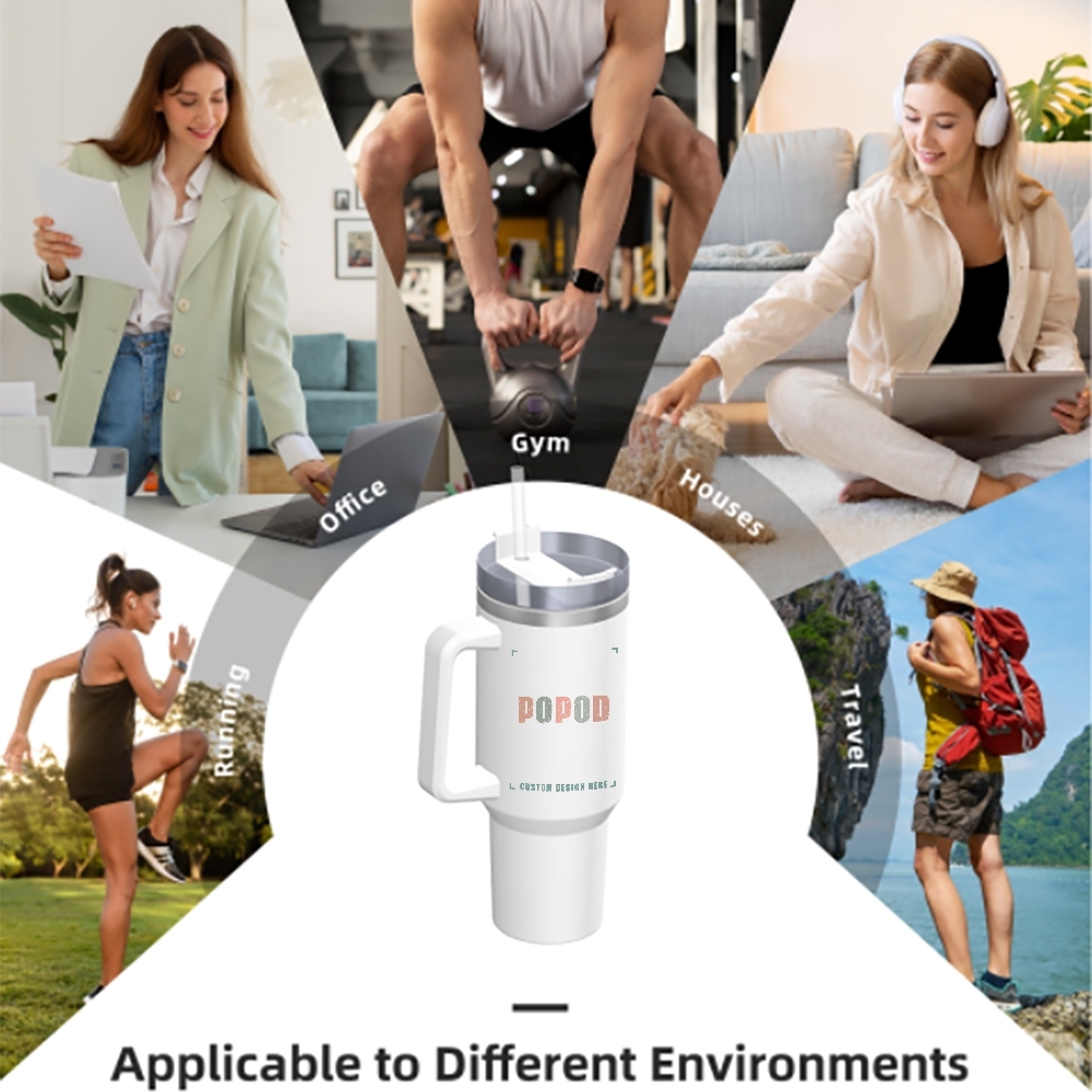 7 Colors 40oz Travel Tumbler With Lid And Handle Stainless Steel Water Bottle | PP4711