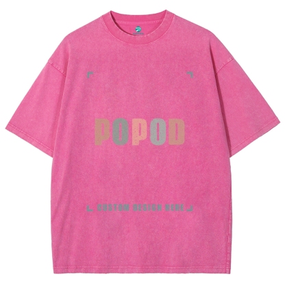 12 Colors Unisex Fit Vintage T-shirt Pure Cotton Round Neck Short-sleeved Tee Retro Style Super Soft Texture | 250g & 12-colour | PP1870
