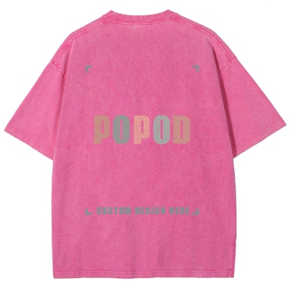 12 Colors Unisex Fit Vintage T-shirt Pure Cotton Round Neck Short-sleeved Tee Retro Style Super Soft Texture | 250g & 12-colour | PP1870