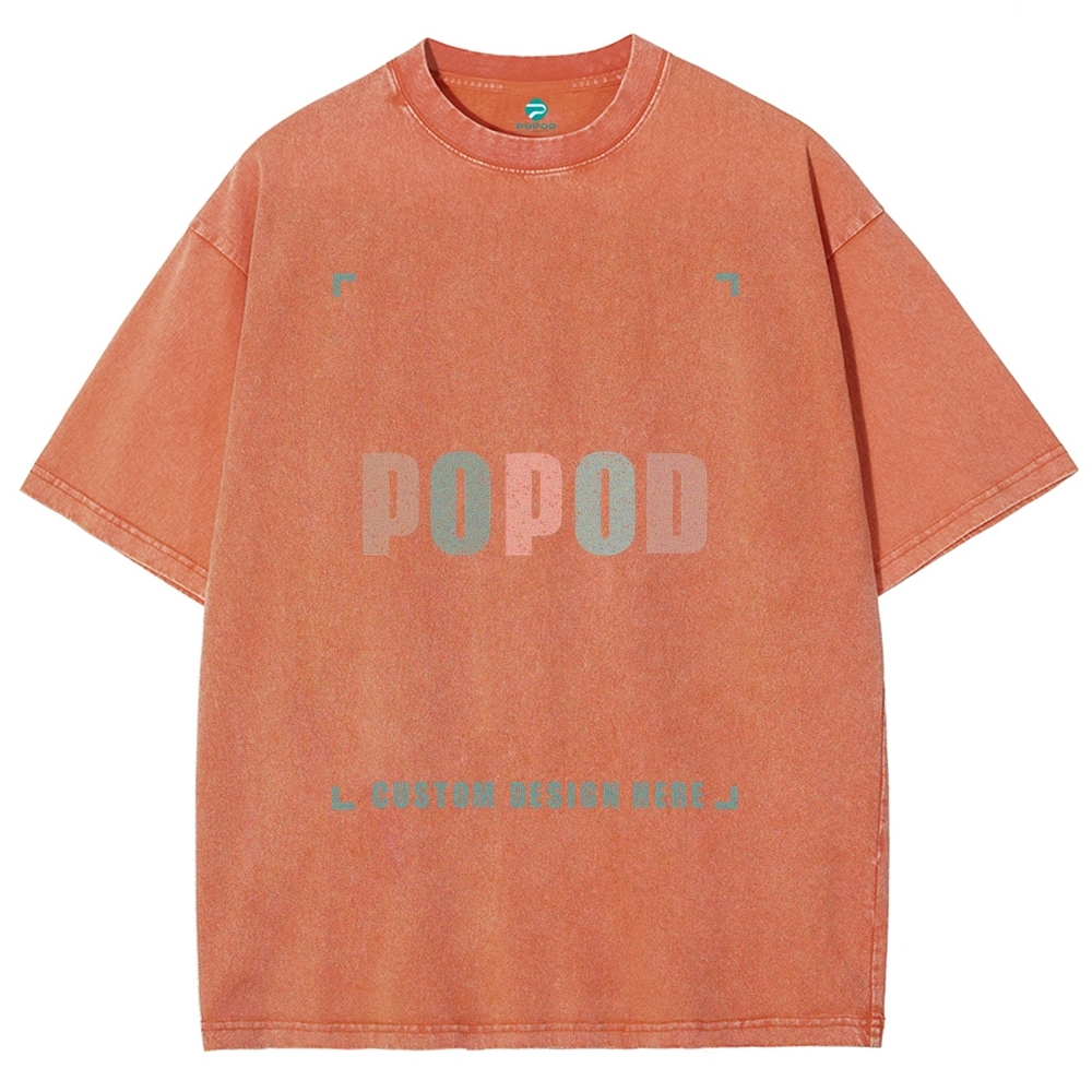 12 Colors Unisex Fit Vintage T-shirt Pure Cotton Round Neck Short-sleeved Tee Retro Style Super Soft Texture | 250g & 12-colour | PP1870