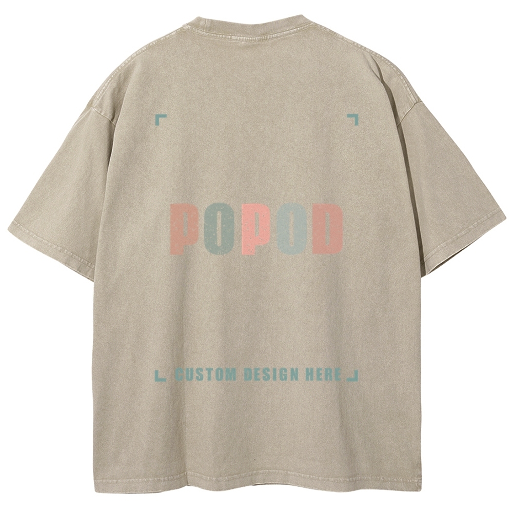 12 Colors Unisex Fit Vintage T-shirt Pure Cotton Round Neck Short-sleeved Tee Retro Style Super Soft Texture | 250g & 12-colour | PP1870