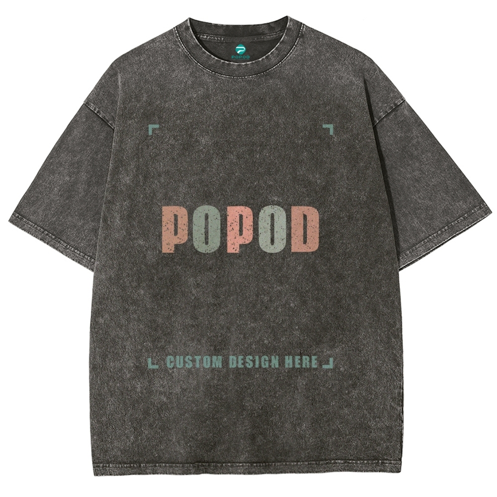 12 Colors Unisex Fit Vintage T-shirt Pure Cotton Round Neck Short-sleeved Tee Retro Style Super Soft Texture | 250g & 12-colour | PP1870