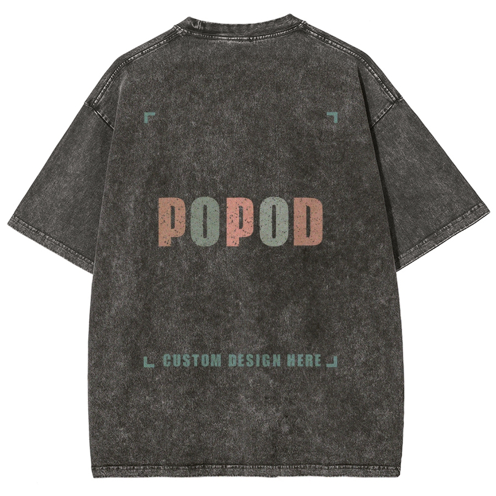 12 Colors Unisex Fit Vintage T-shirt Pure Cotton Round Neck Short-sleeved Tee Retro Style Super Soft Texture | 250g & 12-colour | PP1870