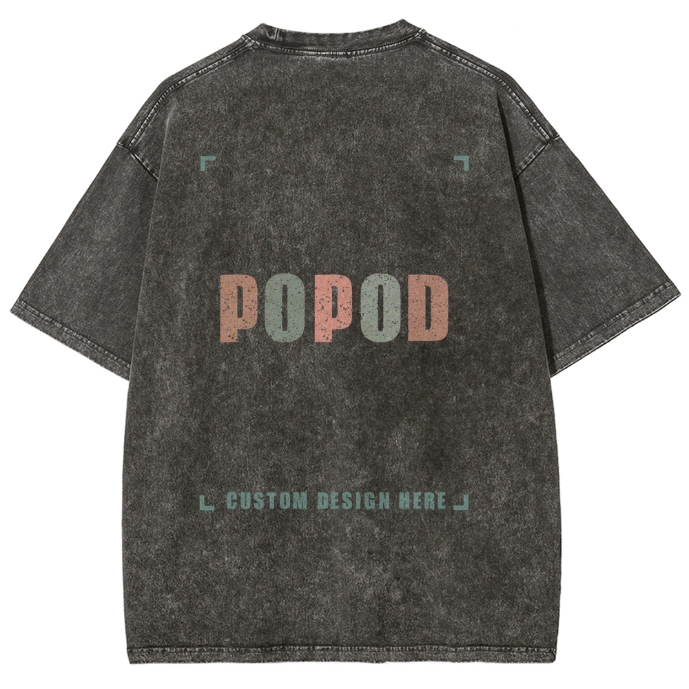 12 Colors Unisex Fit Vintage T-shirt Pure Cotton Round Neck Short-sleeved Tee Retro Style Super Soft Texture | 250g & 12-colour | PP1870