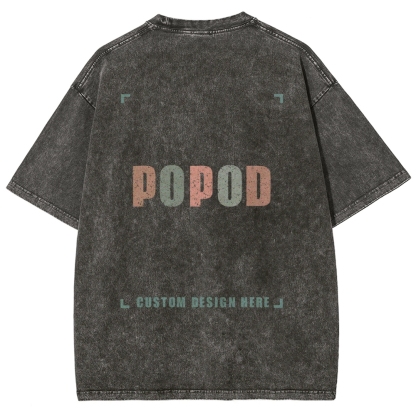12 Colors Unisex Fit Vintage T-shirt Pure Cotton Round Neck Short-sleeved Tee Retro Style Super Soft Texture | 250g & 12-colour | PP1870
