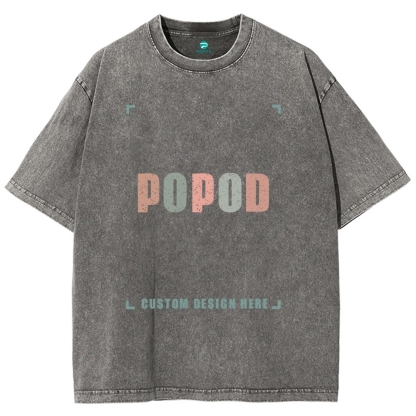 12 Colors Unisex Fit Vintage T-shirt Pure Cotton Round Neck Short-sleeved Tee Retro Style Super Soft Texture | 250g & 12-colour | PP1870