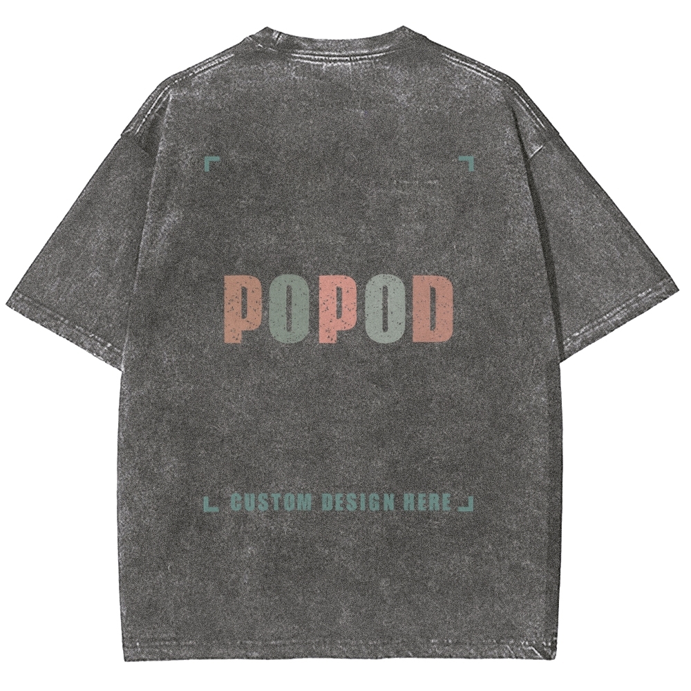 12 Colors Unisex Fit Vintage T-shirt Pure Cotton Round Neck Short-sleeved Tee Retro Style Super Soft Texture | 250g & 12-colour | PP1870