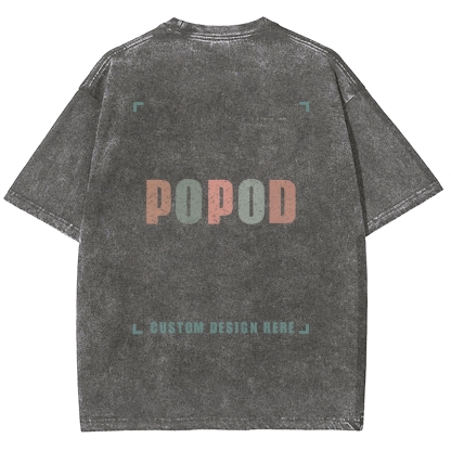 12 Colors Unisex Fit Vintage T-shirt Pure Cotton Round Neck Short-sleeved Tee Retro Style Super Soft Texture | 250g & 12-colour | PP1870