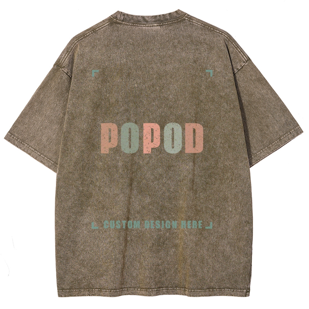 12 Colors Unisex Fit Vintage T-shirt Pure Cotton Round Neck Short-sleeved Tee Retro Style Super Soft Texture | 250g & 12-colour | PP1870