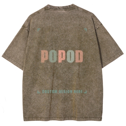 12 Colors Unisex Fit Vintage T-shirt Pure Cotton Round Neck Short-sleeved Tee Retro Style Super Soft Texture | 250g & 12-colour | PP1870