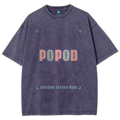 12 Colors Unisex Fit Vintage T-shirt Pure Cotton Round Neck Short-sleeved Tee Retro Style Super Soft Texture | 250g & 12-colour | PP1870