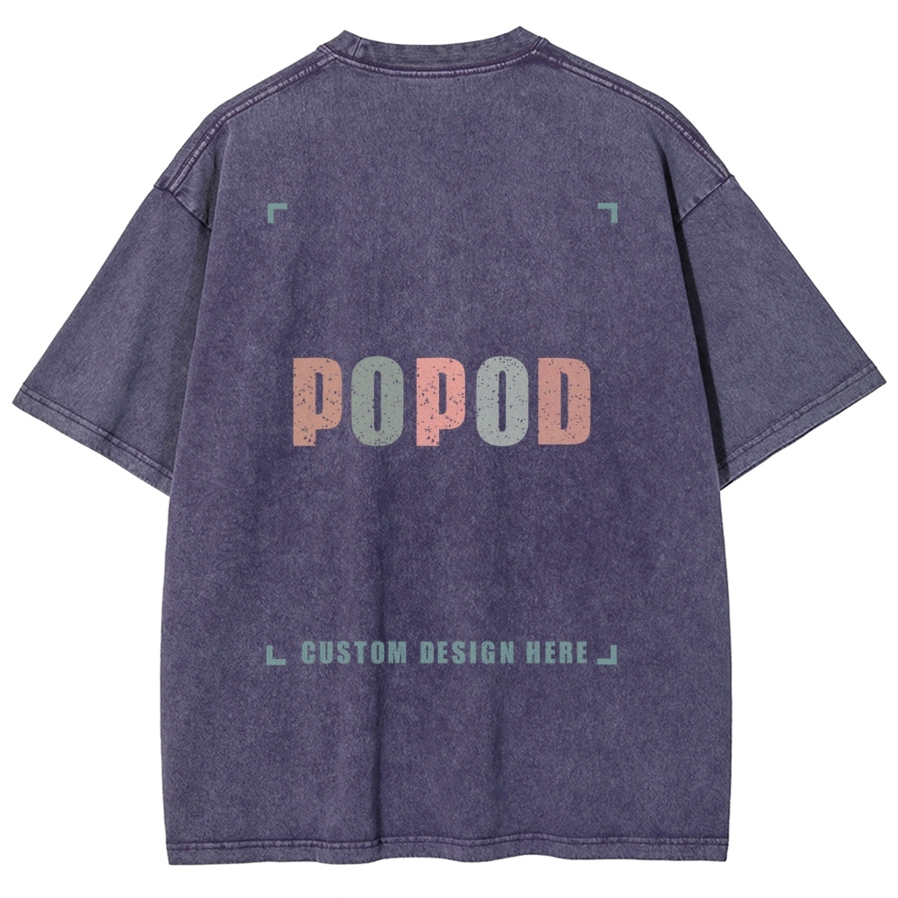 12 Colors Unisex Fit Vintage T-shirt Pure Cotton Round Neck Short-sleeved Tee Retro Style Super Soft Texture | 250g & 12-colour | PP1870