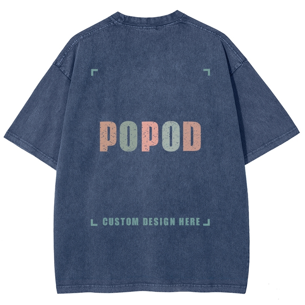 12 Colors Unisex Fit Vintage T-shirt Pure Cotton Round Neck Short-sleeved Tee Retro Style Super Soft Texture | 250g & 12-colour | PP1870