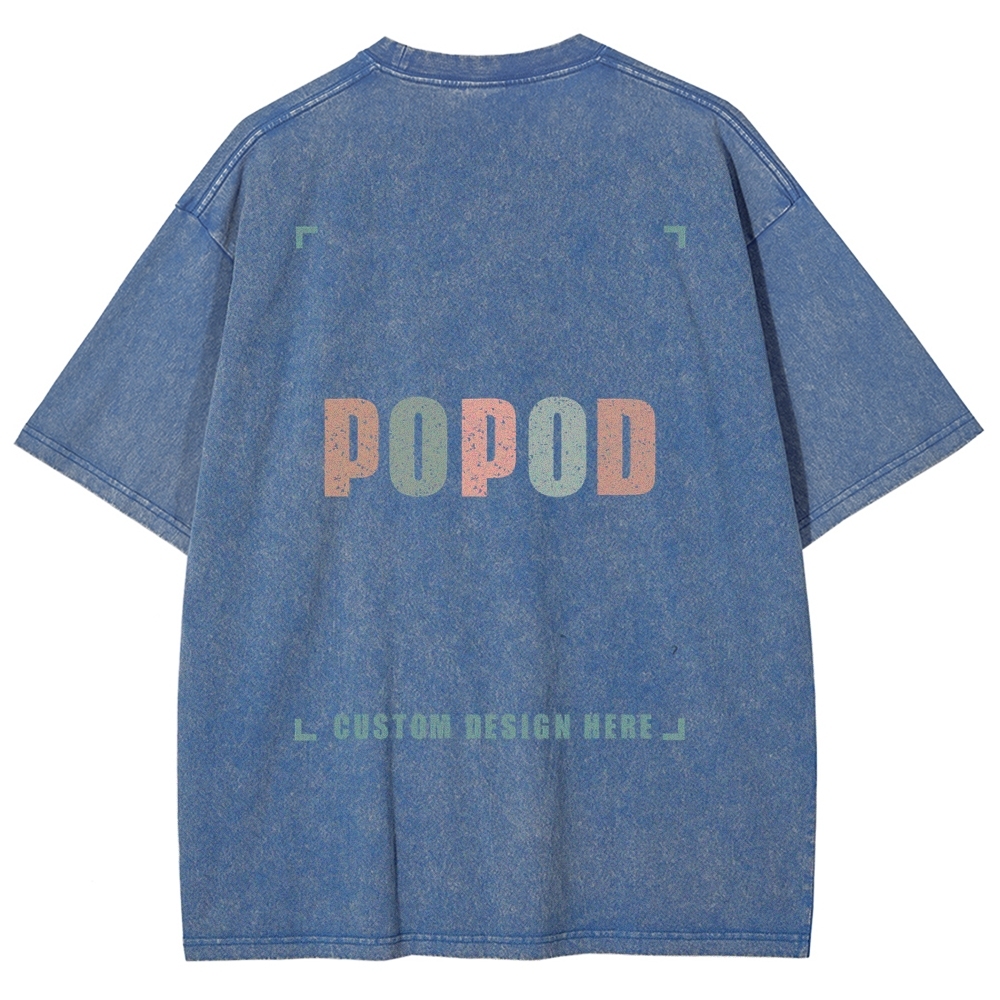 12 Colors Unisex Fit Vintage T-shirt Pure Cotton Round Neck Short-sleeved Tee Retro Style Super Soft Texture | 250g & 12-colour | PP1870