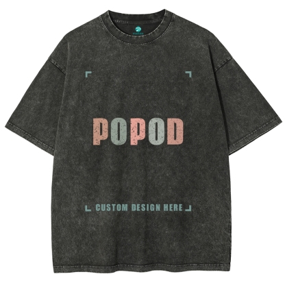 12 Colors Unisex Fit Vintage T-shirt Pure Cotton Round Neck Short-sleeved Tee Retro Style Super Soft Texture | 250g & 12-colour | PP1870