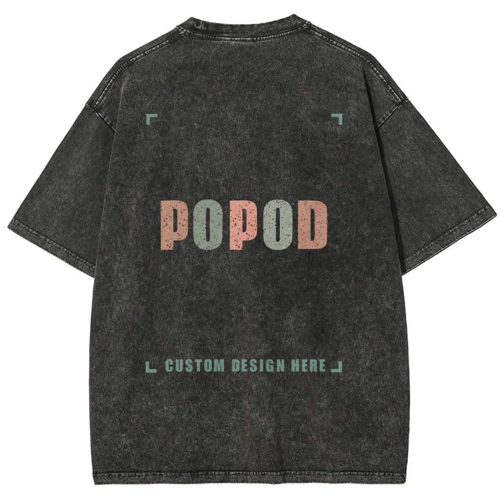 12 Colors Unisex Fit Vintage T-shirt Pure Cotton Round Neck Short-sleeved Tee Retro Style Super Soft Texture | 250g & 12-colour | PP1870
