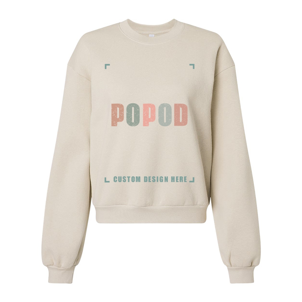 6 Colors Women's Short Crewneck Sweatshirt PP9604