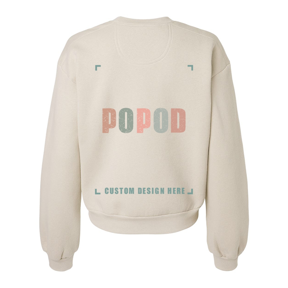 6 Colors Women's Short Crewneck Sweatshirt PP9604