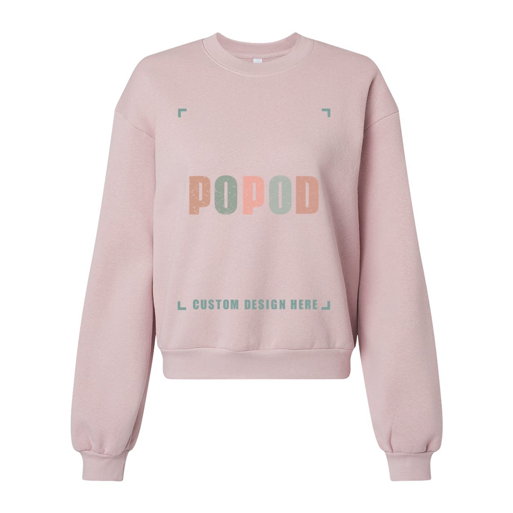 6 Colors Women's Short Crewneck Sweatshirt PP9604