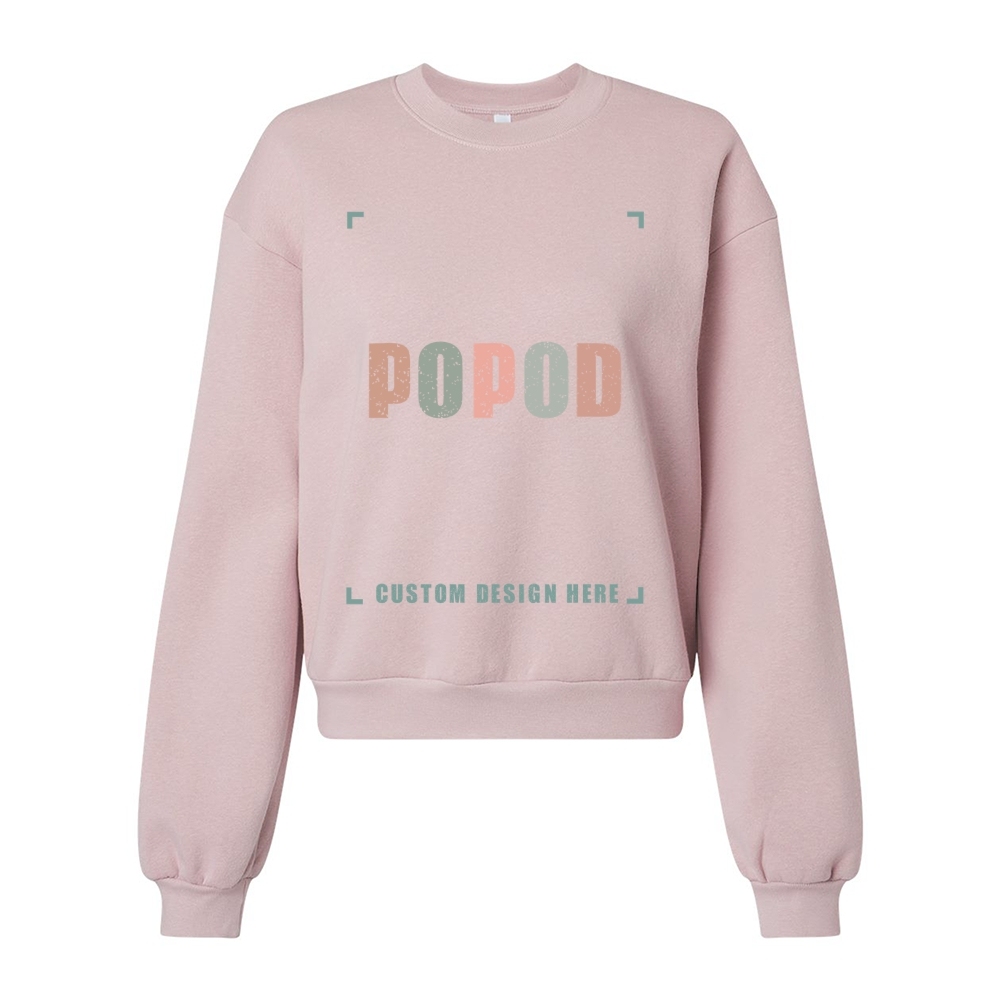 6 Colors Women's Short Crewneck Sweatshirt PP9604