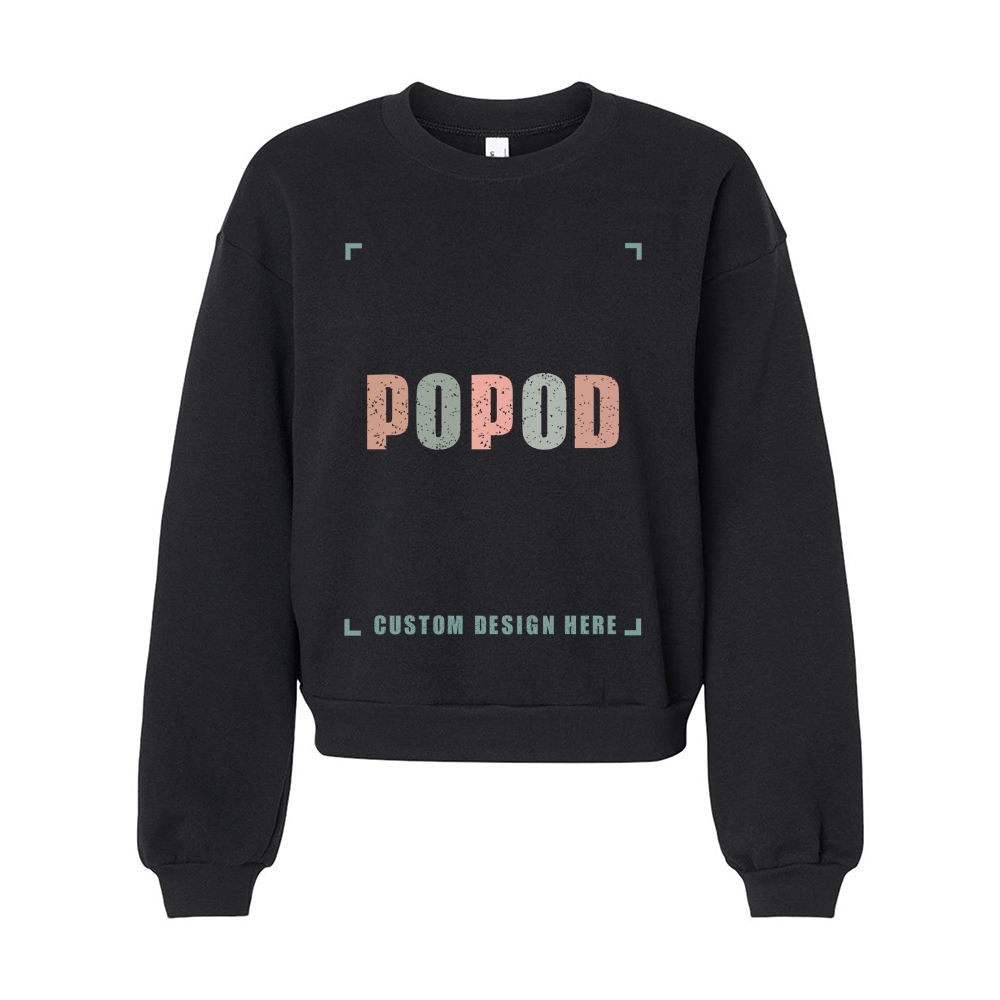 6 Colors Women's Short Crewneck Sweatshirt PP9604