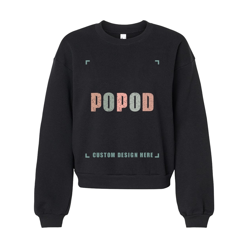 6 Colors Women's Short Crewneck Sweatshirt PP9604