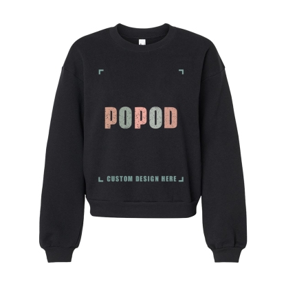 6 Colors Women's Short Crewneck Sweatshirt PP9604