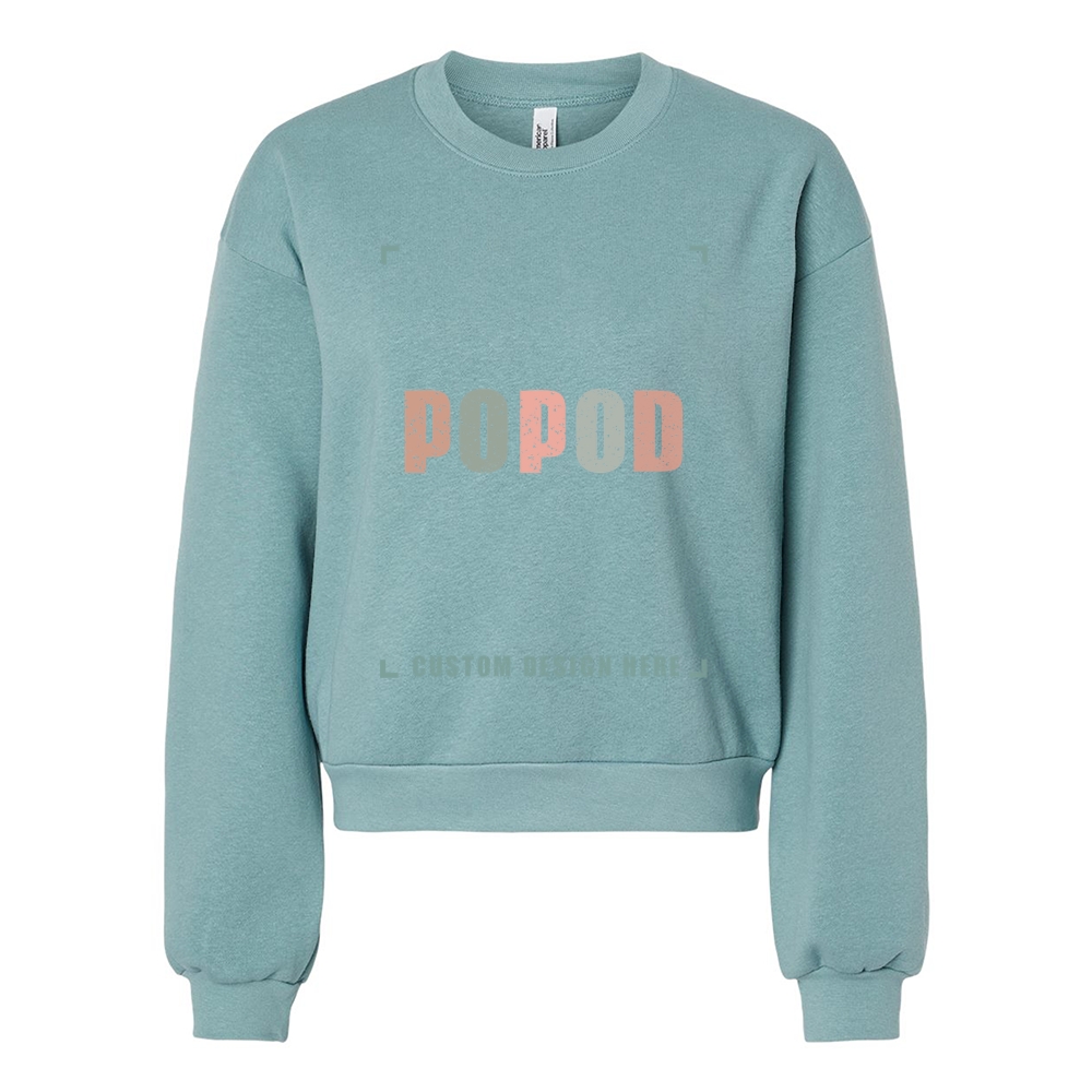 6 Colors Women's Short Crewneck Sweatshirt PP9604