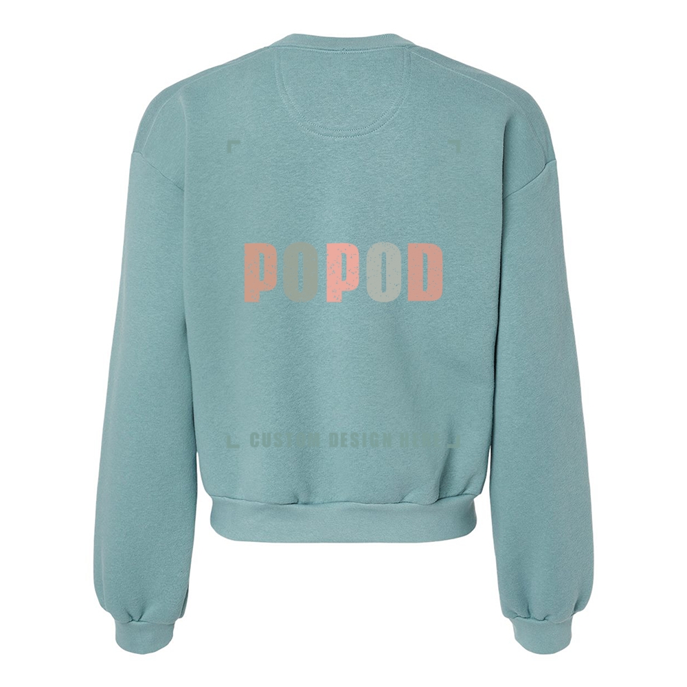 6 Colors Women's Short Crewneck Sweatshirt PP9604