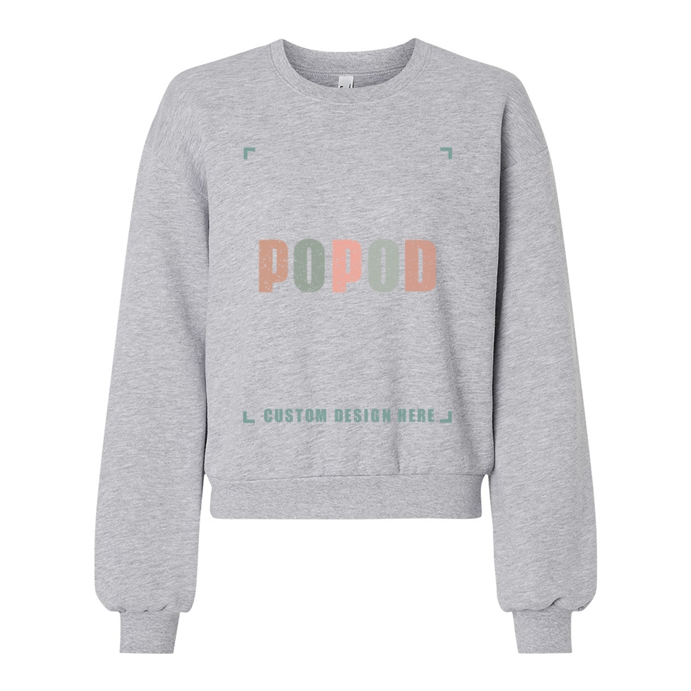 6 Colors Women's Short Crewneck Sweatshirt PP9604