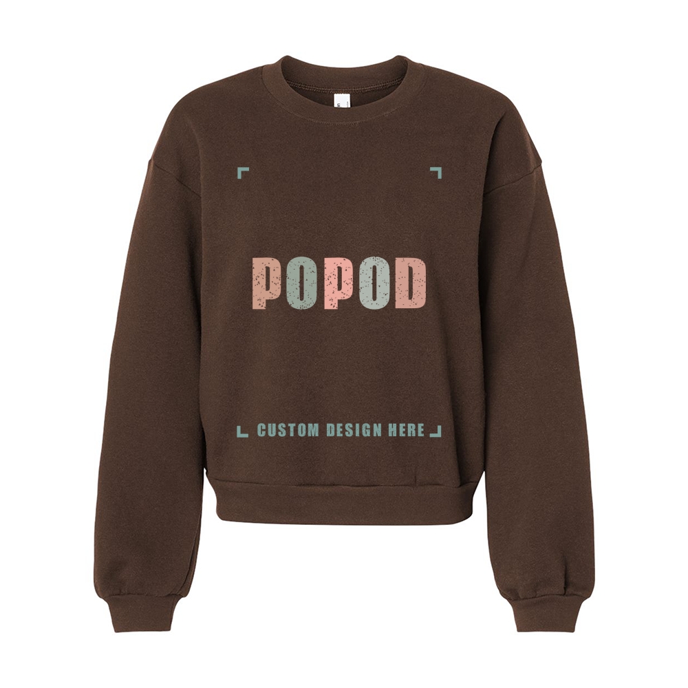 6 Colors Women's Short Crewneck Sweatshirt PP9604