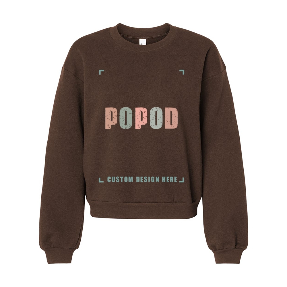 6 Colors Women's Short Crewneck Sweatshirt PP9604