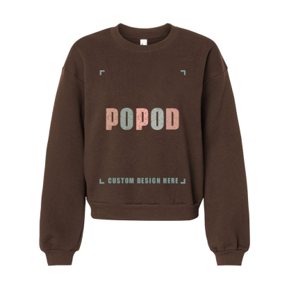 6 Colors Women's Short Crewneck Sweatshirt PP9604