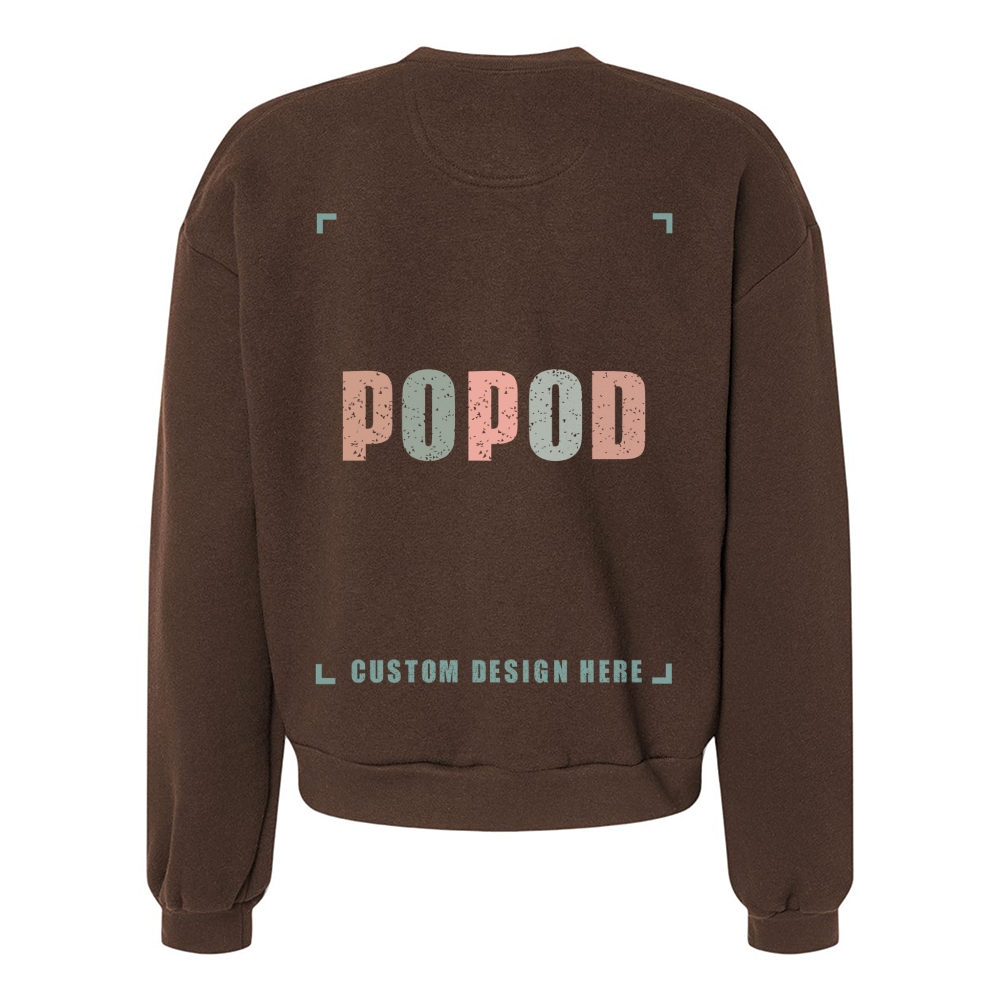 6 Colors Women's Short Crewneck Sweatshirt PP9604