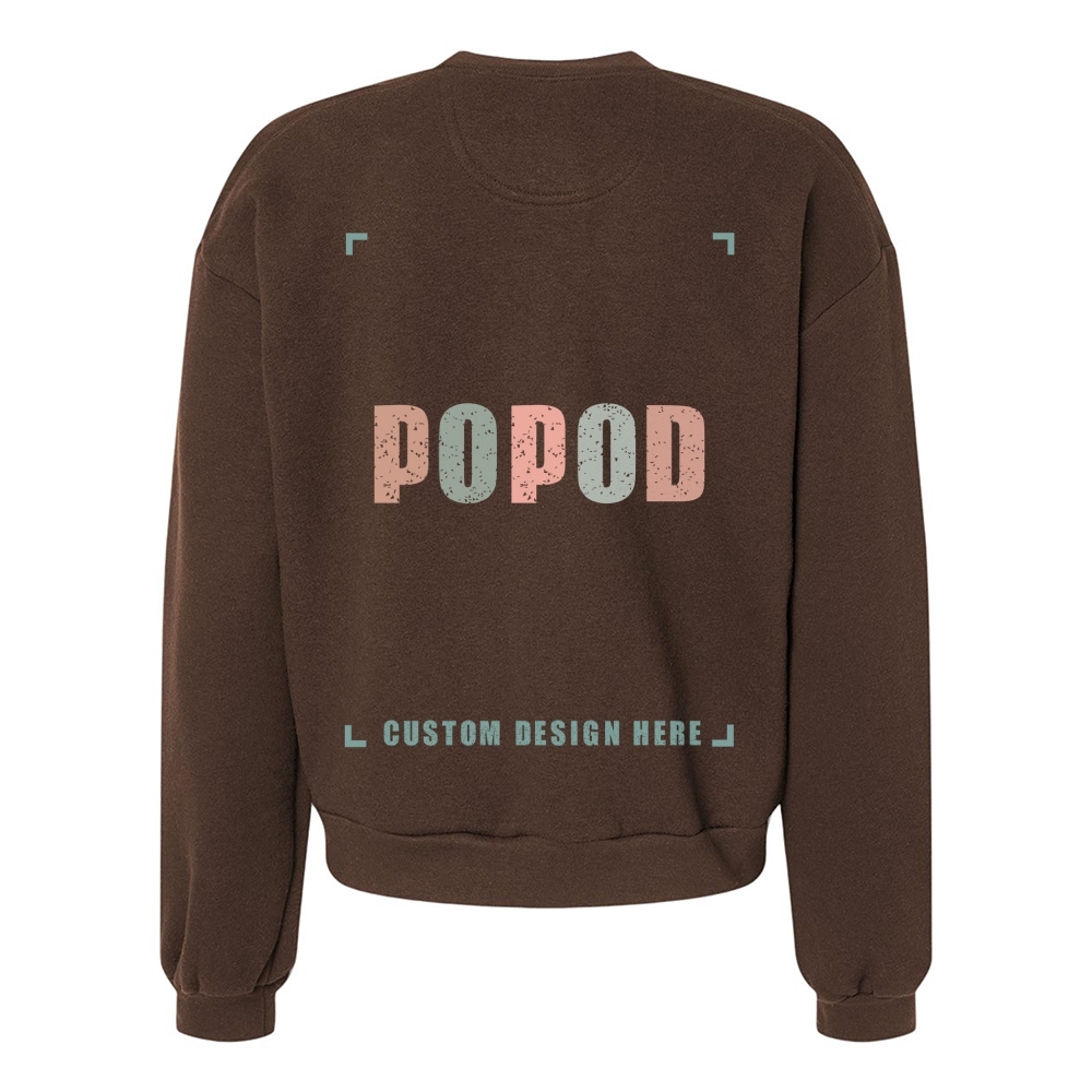 6 Colors Women's Short Crewneck Sweatshirt PP9604