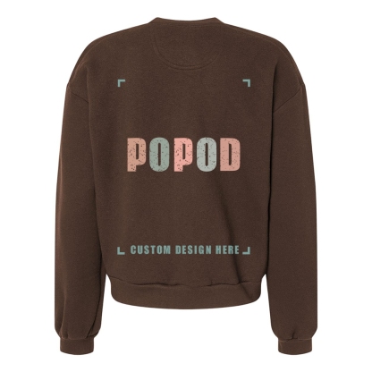 6 Colors Women's Short Crewneck Sweatshirt PP9604