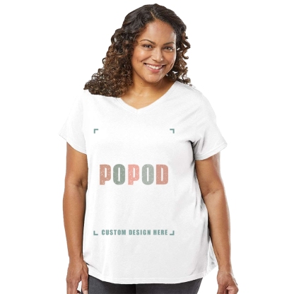 6 Colors Women's Slim Fit Cotton V-Neck Tee PP1074