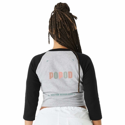 7 Colors Women's Micro Rib Patchwork Short Sleeve Tee PP1128